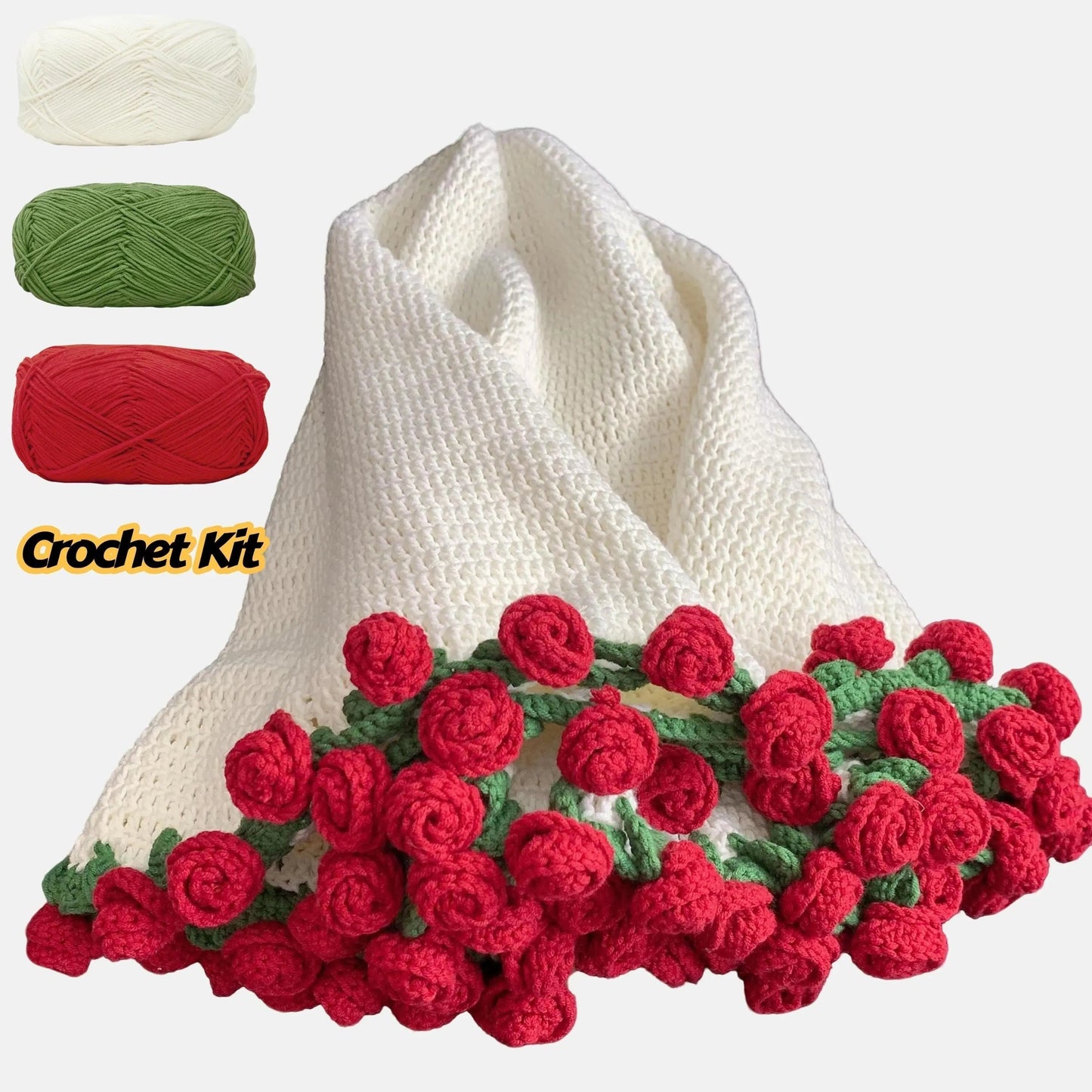 Beginner's Crochet Rose Blanket – Video Tutorial