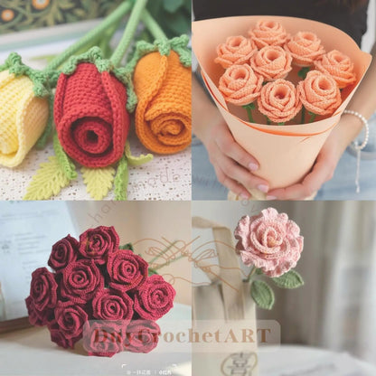 350 in 1 Flower Crochet Pattern Bundle – Digital Download PDF