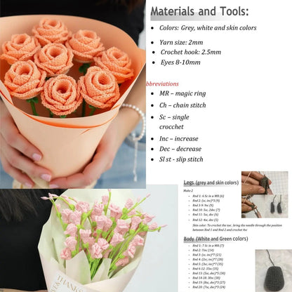 350 in 1 Flower Crochet Pattern Bundle – Digital Download PDF